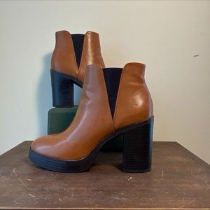 Forever 21 Cognac Ankle Booties